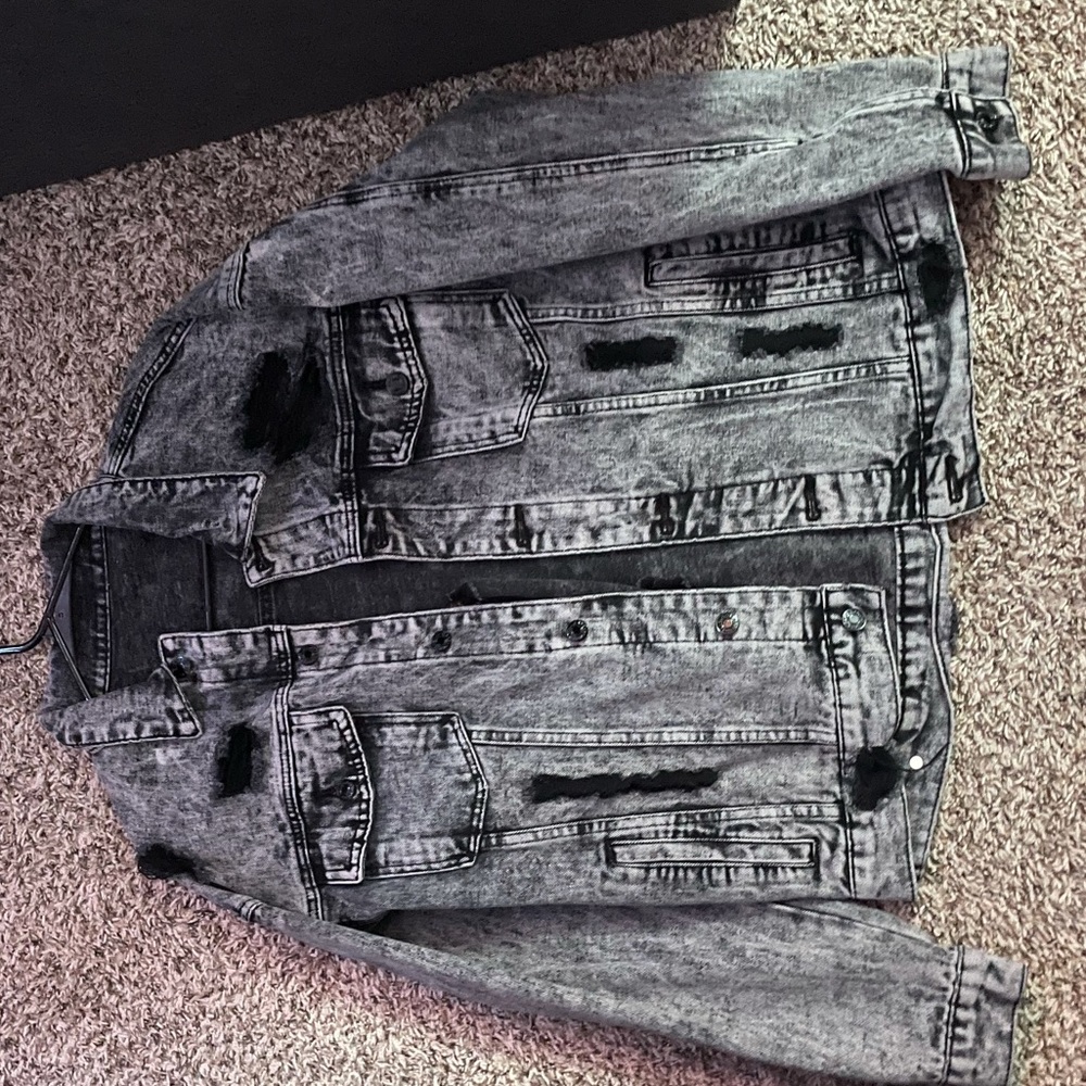 black jean jacket
